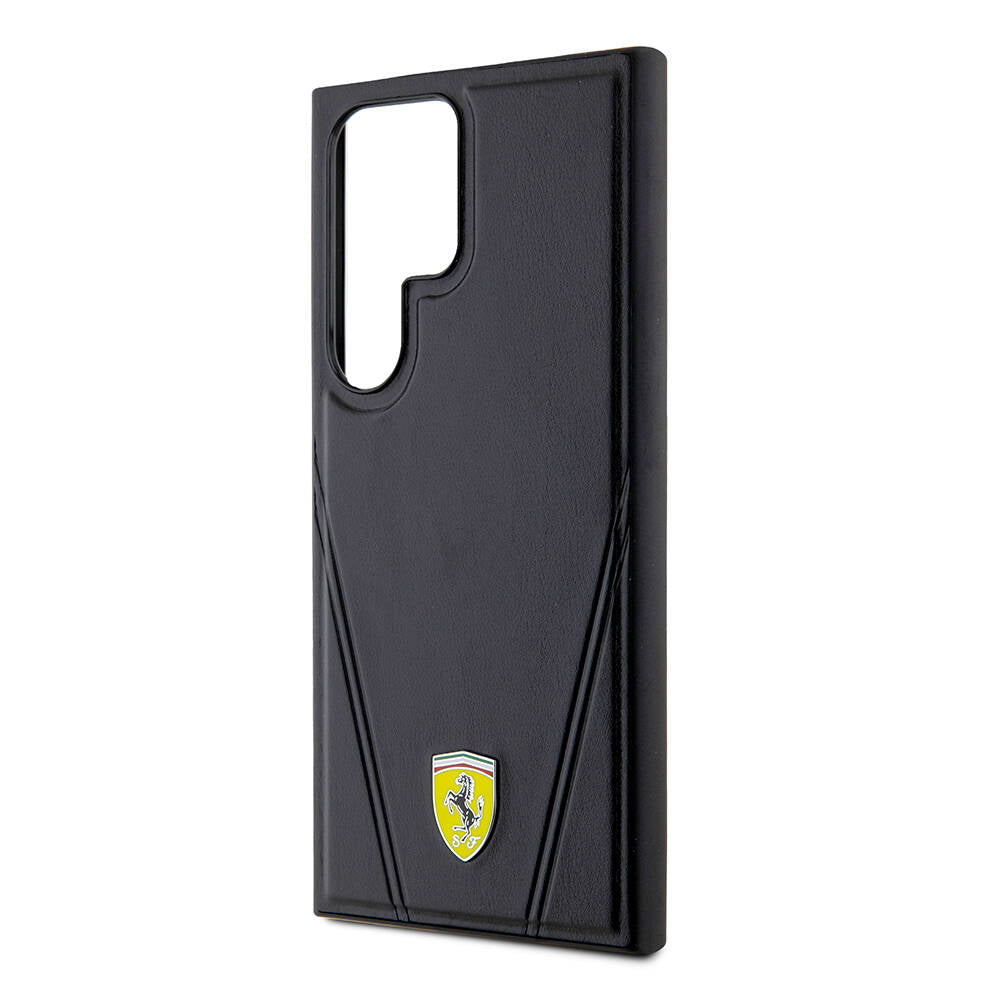 Ferrari Galaxy S24 Ultra Orjinal Lisanslı M-safe Şarj Özellikli Sıcak Baskı V Çizgili Deri Kılıf Ferrari Galaxy S24 Ultra Orjinal Lisanslı M-safe Şarj Özellikli Sıcak Baskı V Çizgili Deri Kılıf